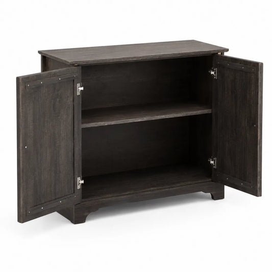 Credenza in Legno Grigio Scuro con 2 Ante